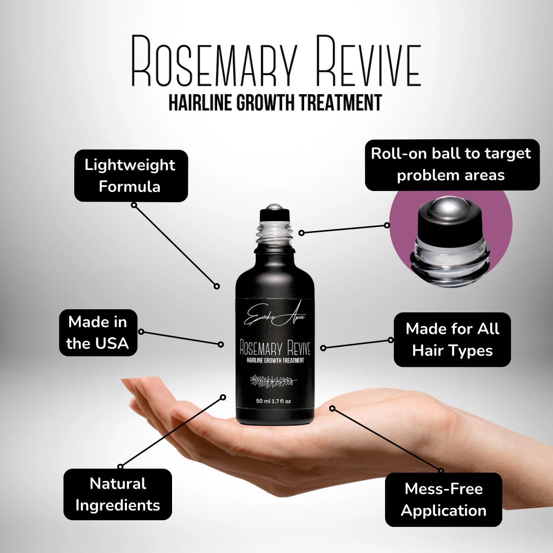 Mega Hair Growth Bundle - Rosemary Revive Hairline Growth Treatment and Hair Growth Stimulator - Evoke Apex